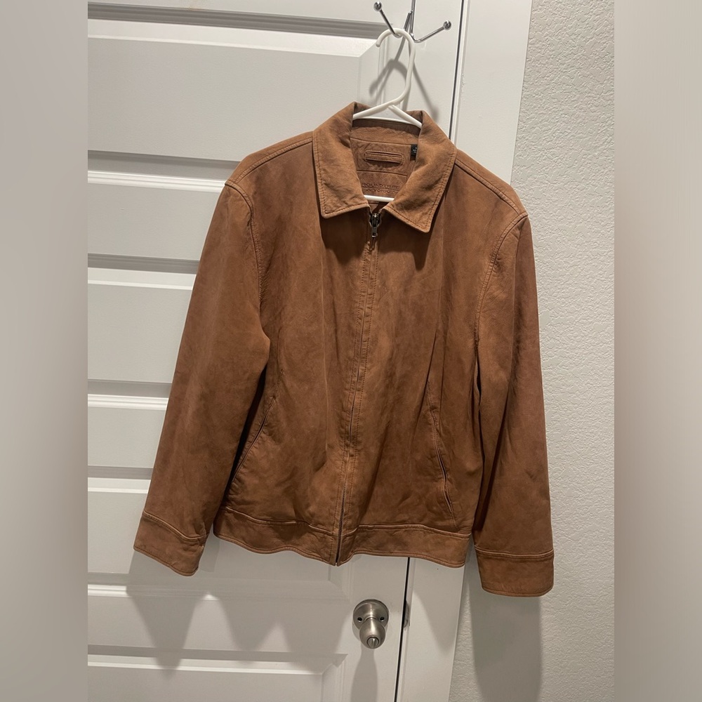 Vintage Roundtree & Yorke lamb leather buttery soft zip up jacket Sz M